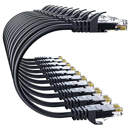 Cat 6 Ethernet Cable 3FT 10Pack, Cat6 Ethernet Patch Cable 10Gbps, High-Speed by 10Gsupxsel
