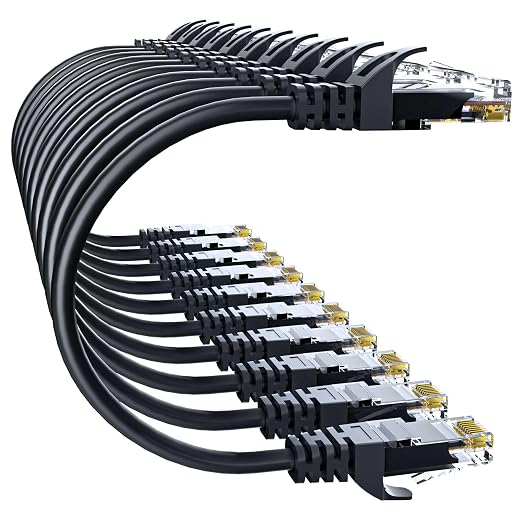 Cat 6 Ethernet Cable 14FT 10Pack, Cat6 Ethernet Patch Cable 10Gbps, High-Speed by 10Gsupxsel