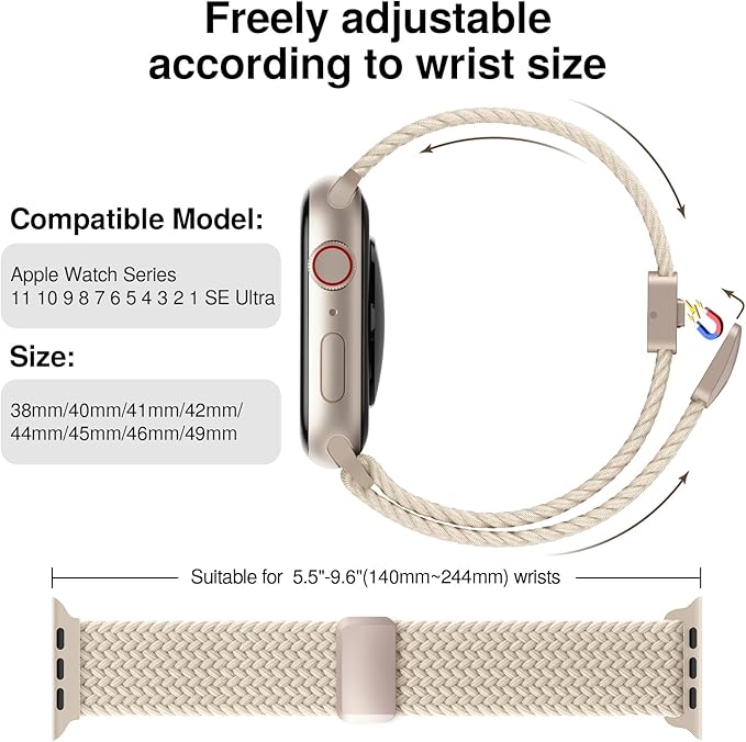 Braided Stretchy Band Compatible - Image 2