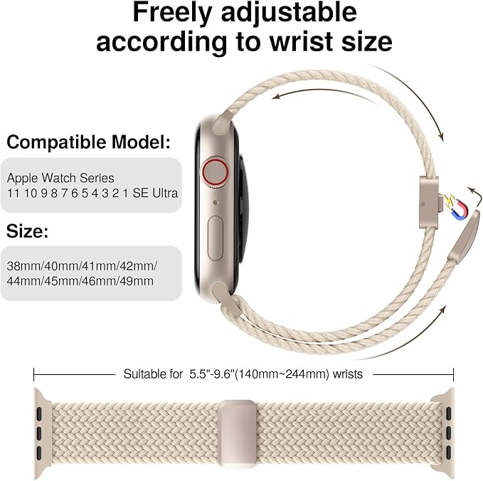 Braided Stretchy Band Compatible - Image 2