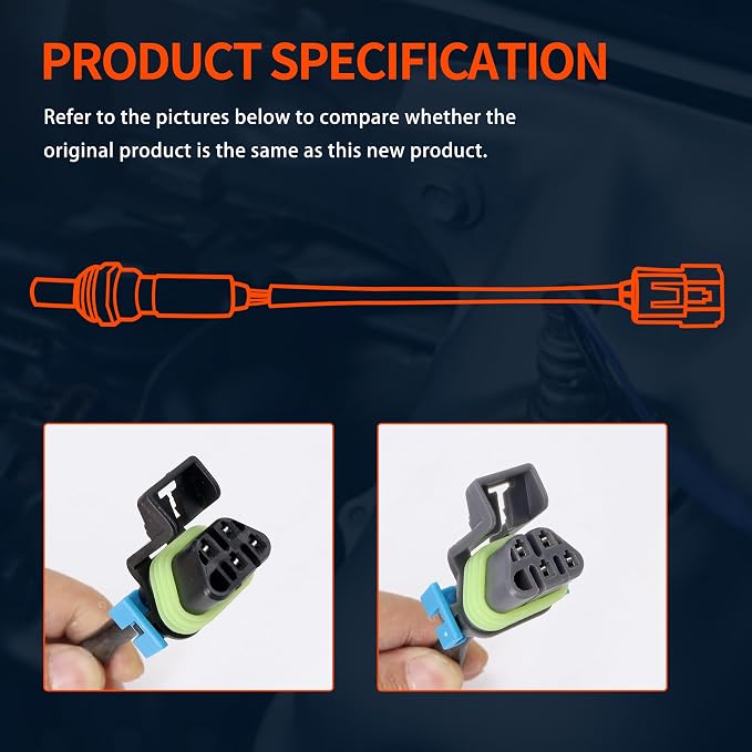 HiSport 250-241128 250-24491 O2 Oxygen Sensor Upstream and Downstream 4PCS - Image 2