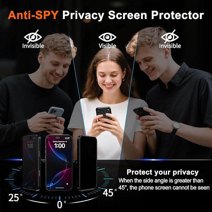 for iPhone 15 Pro Case with Privacy Screen Protector and Camera Protection - Image 7