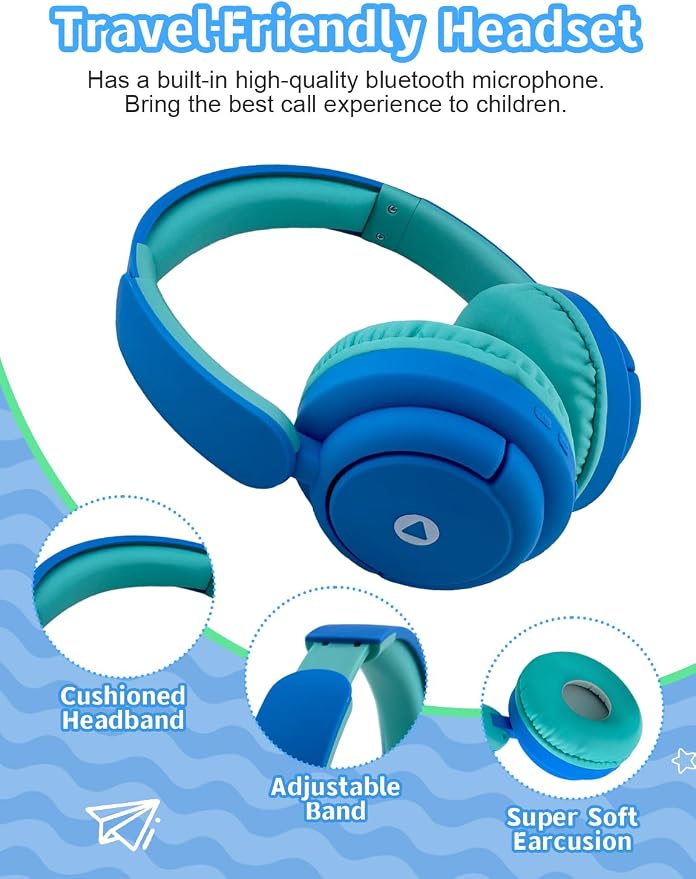Kids Wireless Headphones, Kid Headphone Bluetooth, Foldable - Image 3