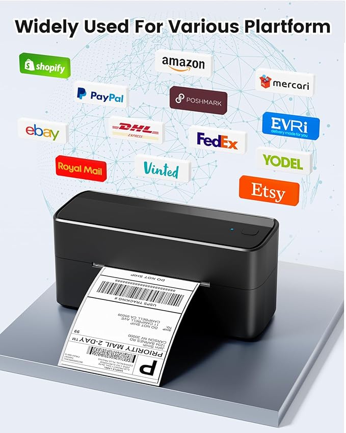 Phomemo Bluetooth Shipping Label Printer, 241BT 4X6 Wireless Thermal Label - Image 5