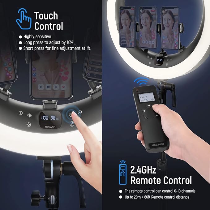 NEEWER 19 inch 2.4G Ring Light - Image 5