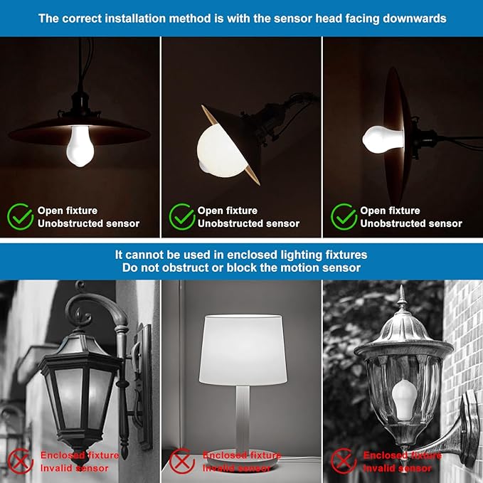 Motion Sensor Light Bulb, Activated Detector Light Bulb Indoor, Dusk to Dawn - Image 7