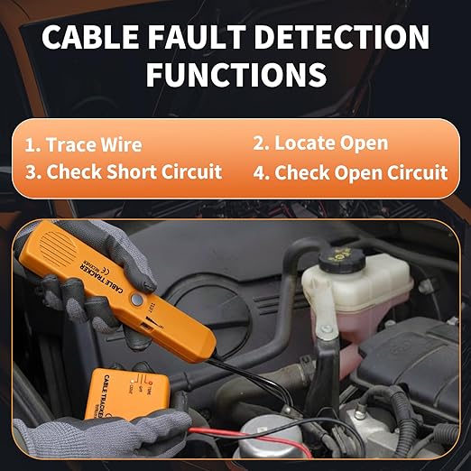 Automotive Circuit Tracer, 6-42V Wire Tracer Electrical Tool& RJ11 Plug - Image 2