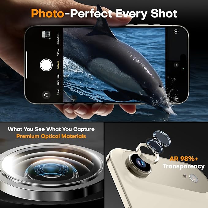 Camera Lens Protector for iPhone Air, Sapphire Glass Metal Individual Camera - Image 4