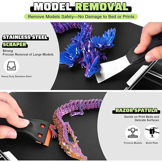 3D Printer Tools Kit, Removal Scrapers, Finishing Tools, 5 Types of Files - Image 4