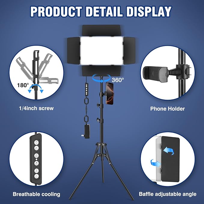 LED Video Light Kit, Studio Light - Image 4