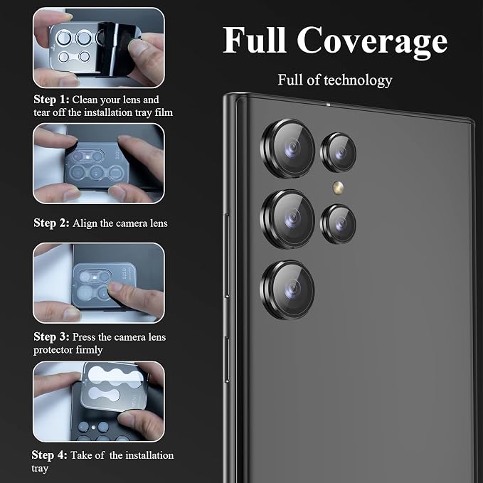 YWXYW for Samsung Galaxy S22 Ultra Camera Lens Protector, Aluminum Alloy - Image 3