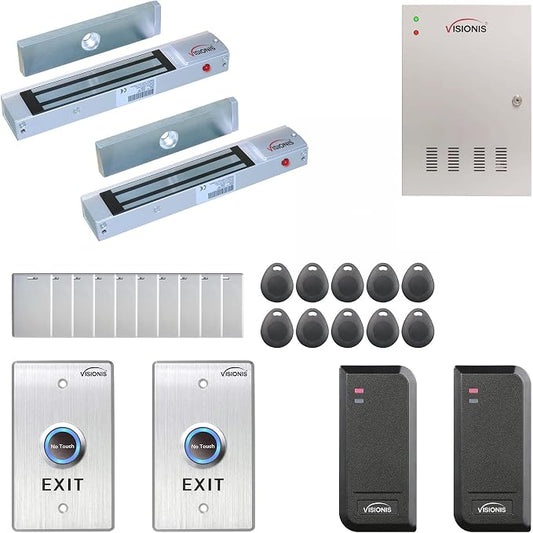 Visionis FPC-6131 Two Doors Door Access Control Out Swing Door 300lbs Mag Lock by Visionis