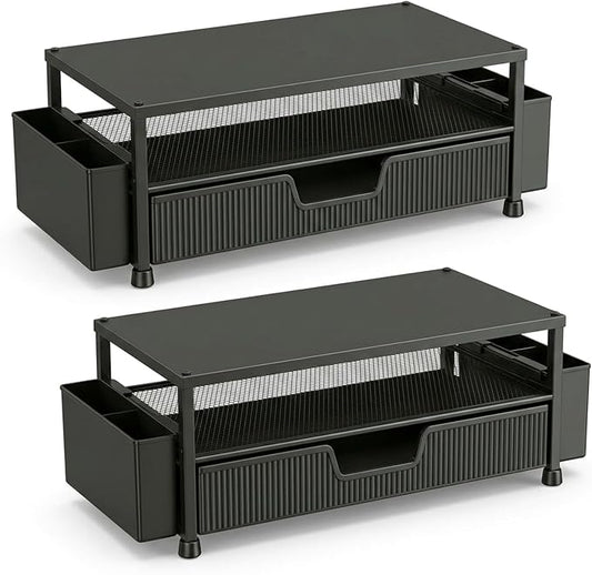 ECOLOVI Desk Organizer and Accessories, 2-Tier Computer Monitor Stand Rise by ECOLOVI