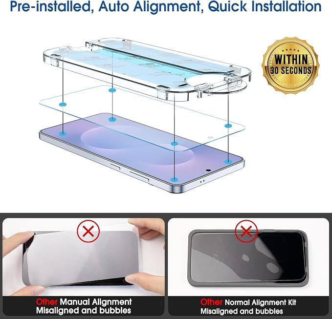 amFilm Auto-Alignment OneTouch for Samsung Galaxy S25 Edge 6.7" Screen - Image 3