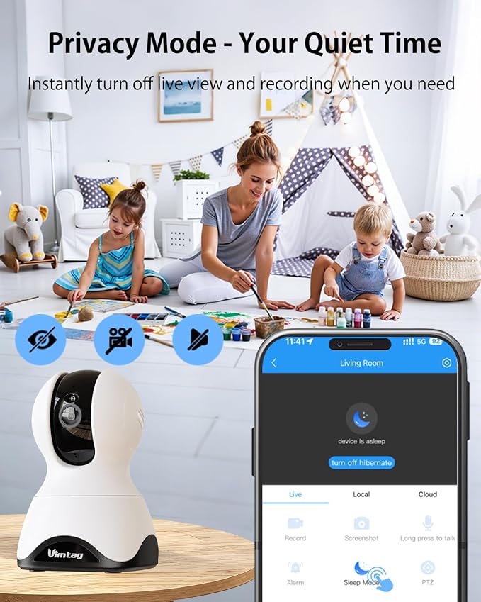 VIMTAG 2.5K 4MP Pan/Tilt Pet Camera Indoor - Image 12