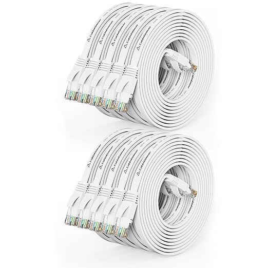 Cat 6 Ethernet Cable 10ft Flat Internet Network Cables by CableGeeker