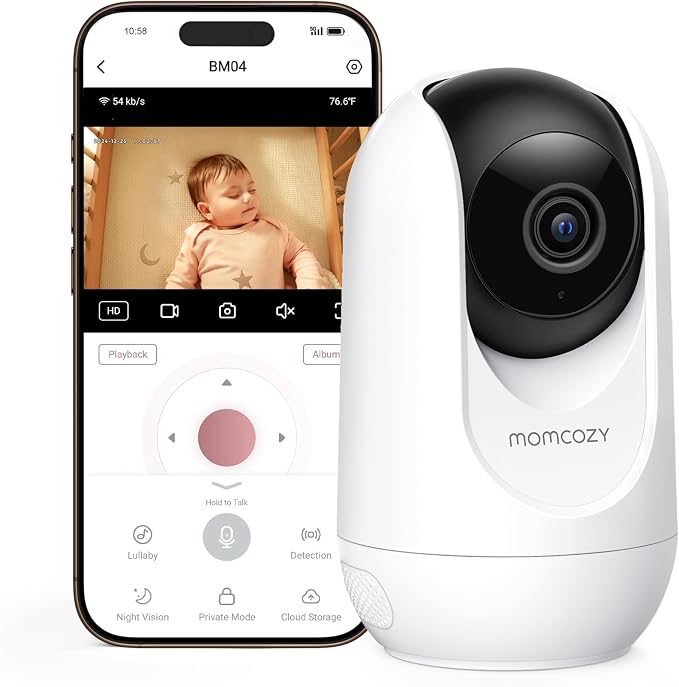 Momcozy Smart WiFi Baby Monitor, APP Control Baby Monitor by Momcozy