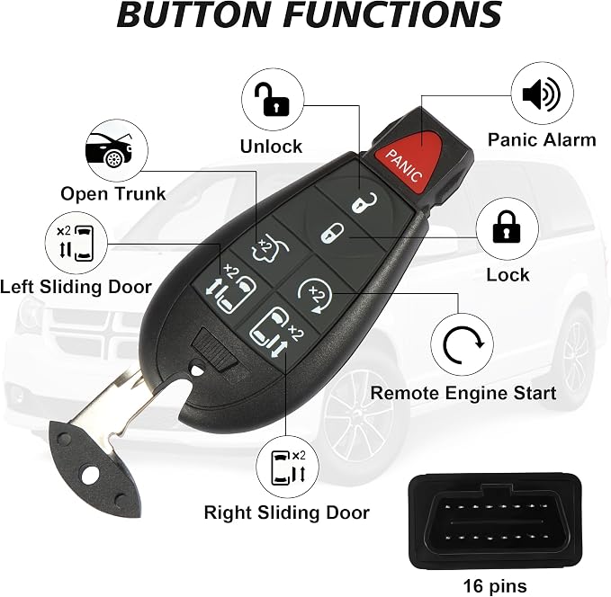 Key Fob Replacement, Keyless Entry Remote Kit - Image 6