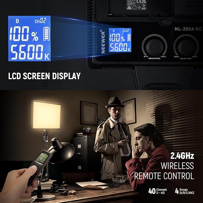 Neewer 18" Led Video Light Panel Key Lighting Kit - Image 3