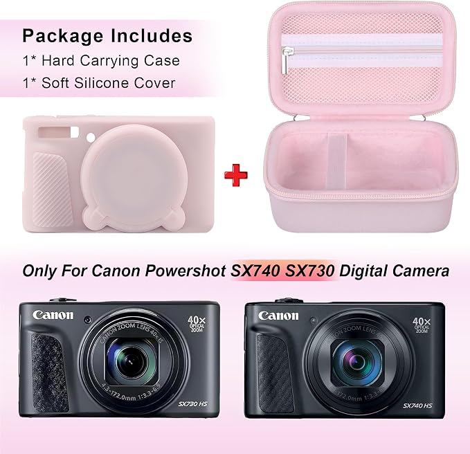 Canboc Case for Canon PowerShot SX740 SX730 HS Digital Camera, Hard Carrying - Image 2