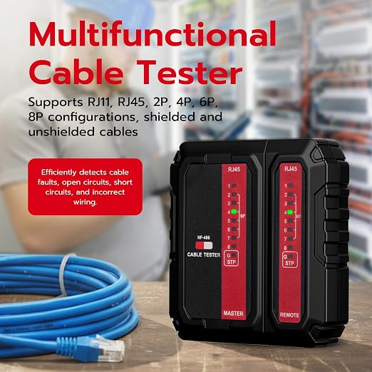 Mcbazel Network Cable Tester for RJ45 RJ11, Ethernet Cable Tester Tool - Image 2