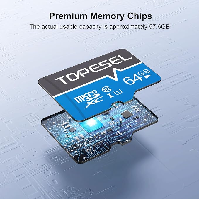 TOPESEL 64GB Micro SD Card SDXC Memory Cards UHS-I TF Card Class 10 - Image 6