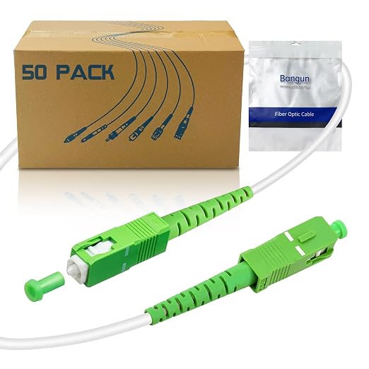 50Pack - 10m SC/APC to SC/APC Fiber Optic Internet Cable, Armored Single Mode by Bangun