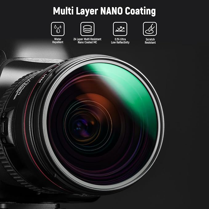 NEEWER 46mm Polarizer Filter, 24 Layer Multi Resistant Nano Coated MC CPL - Image 3