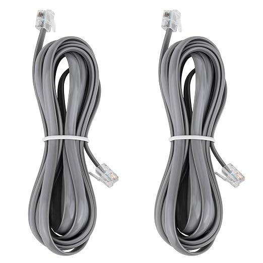 LanSenSu RJ12 Cable Phone Cord RJ12 6P6C Male to Male Straight Wired by LanSenSu