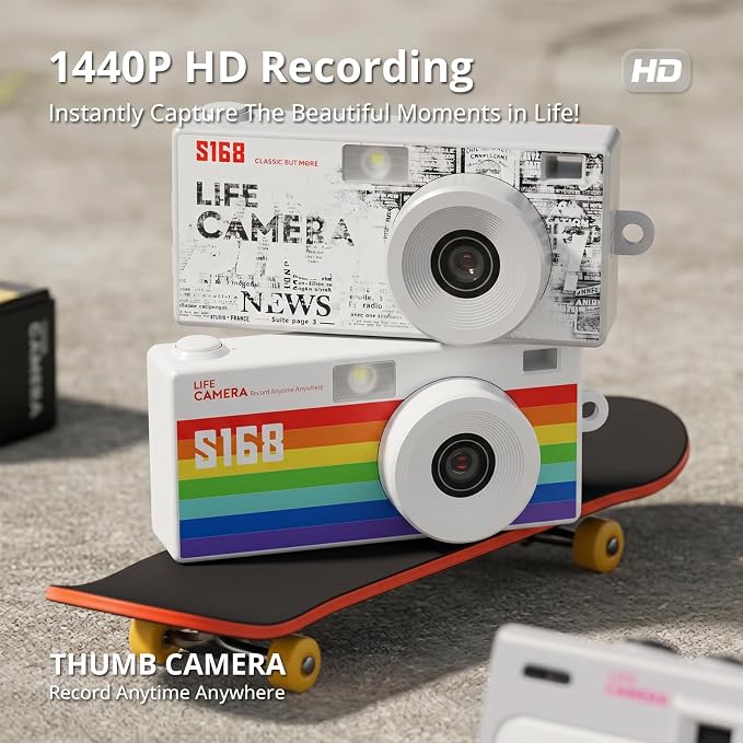 Mini Keychain Digital Camera, Rainbow Y2K Retro Pocket Camera - Image 4