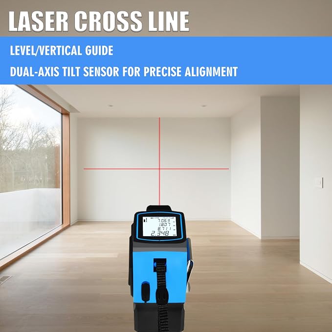 4-in-1 Laser Tape Measure 328FT, Digital Laser Distance Meter, 16FT Steel Tape - Image 5