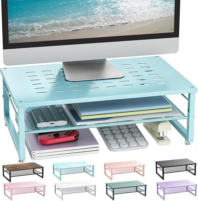 gianotter 2-Tier Metal Monitor Stand Riser, Desk Organizer by gianotter