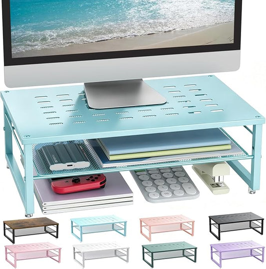 gianotter 2-Tier Metal Monitor Stand Riser, Desk Organizer by gianotter