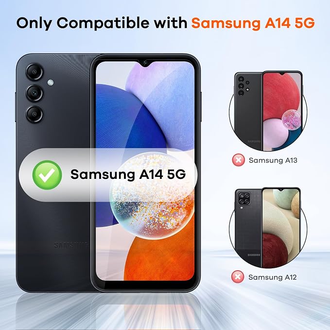 4+4 Pack for Samsung Galaxy A14 5G Screen Protector & Phone Camera Lens - Image 2