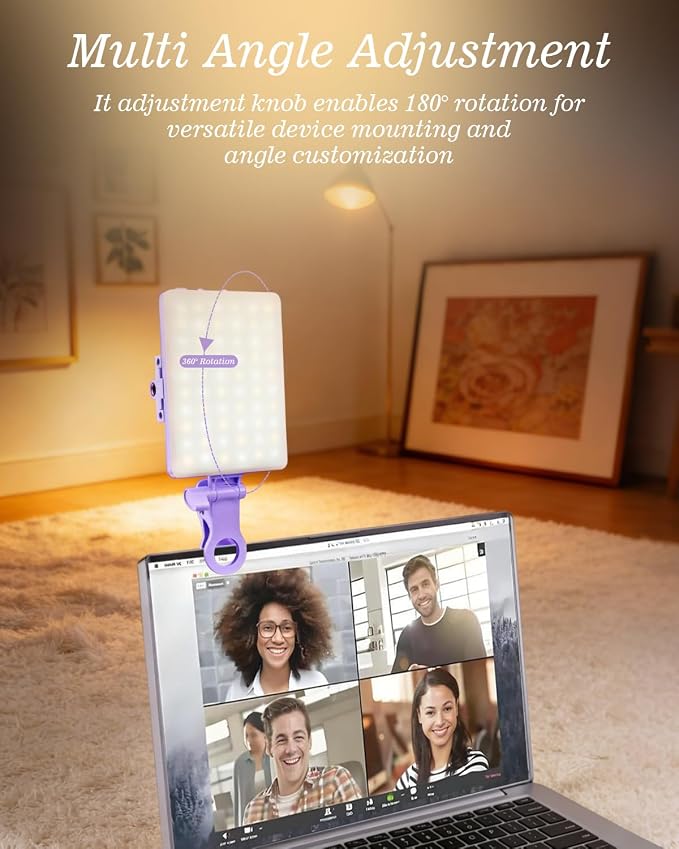 60 LED Portable Selfie Light Video Conference Lighting - Image 5