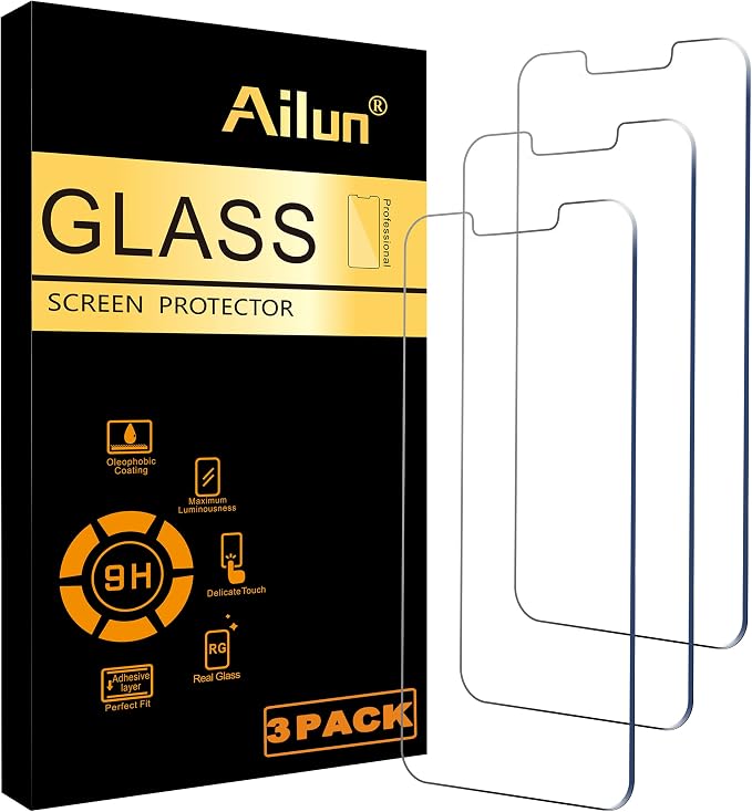 Ailun Screen Protector for iPhone 13 mini Display 2021 3 Pack Tempered Glass by Ailun