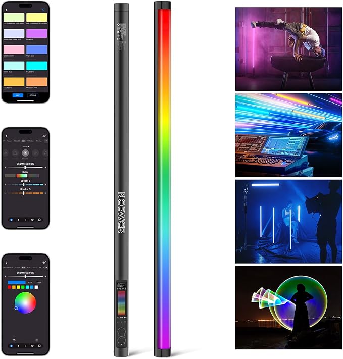 NEEWER RGB Tube Light, 30W LED Video Light RGBWW Full Color Stick Light Wand by Neewer