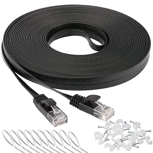 DAYEDZ Ethernet Cable 50 ft, Cat 6 LAN Cable Ethernet Cord, Slim Long Flat by DAYEDZ