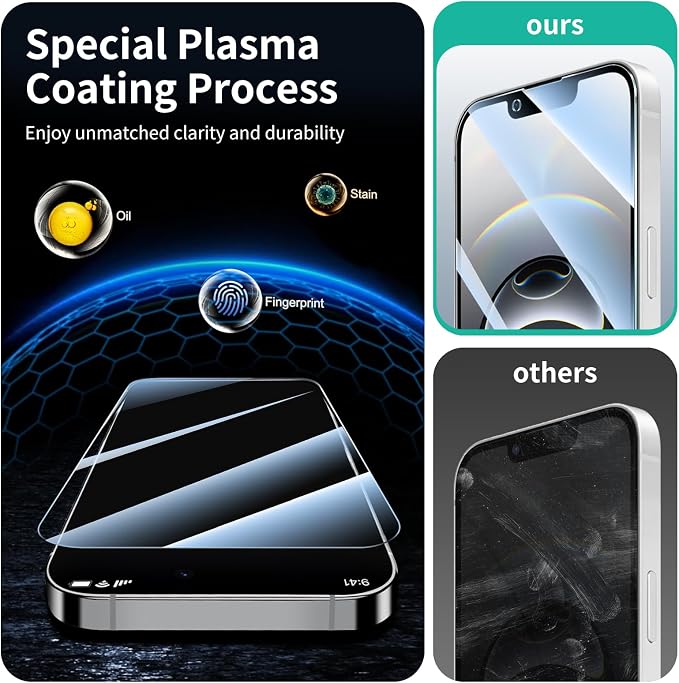 3+3+1-Pack, Screen Protector and Camera Lens Protector - Image 6