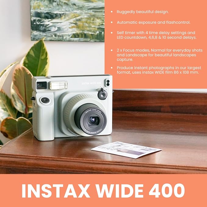 FujiFilm Instax Wide 400 Instant Camera Bundle - Image 3