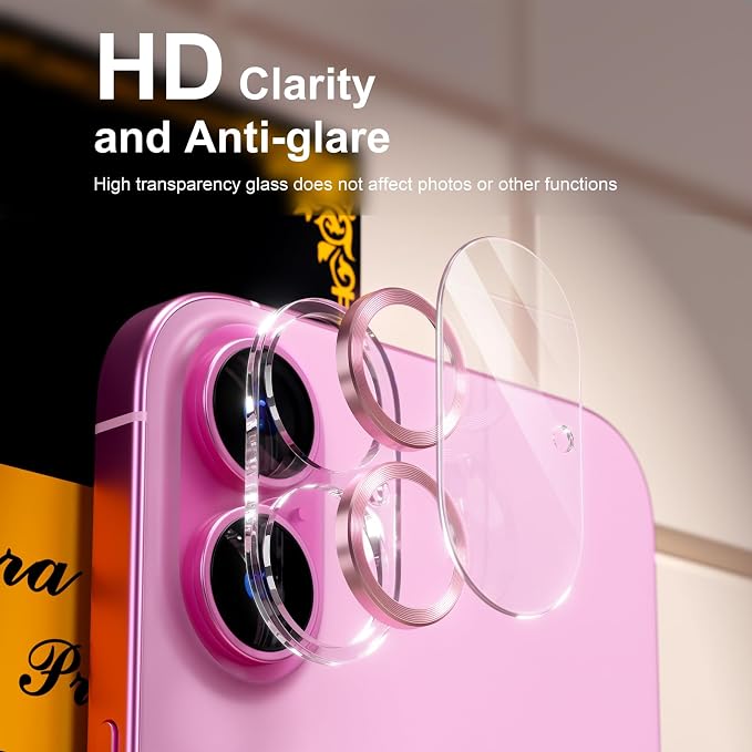 for 6 Pack iPhone 17 / iPhone 16 / iPhone 16 Plus Camera Lens Protector 9H - Image 7