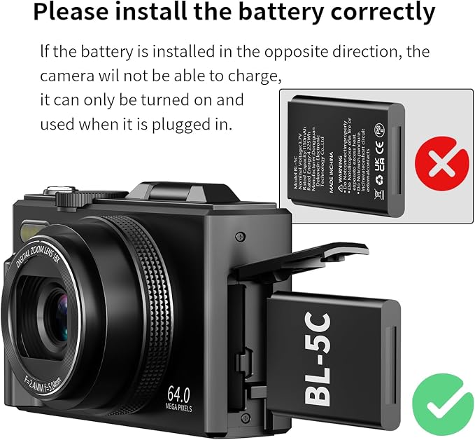 4K Digital Camera for Photography, 64MP Vlogging Camera for YouTube - Image 3