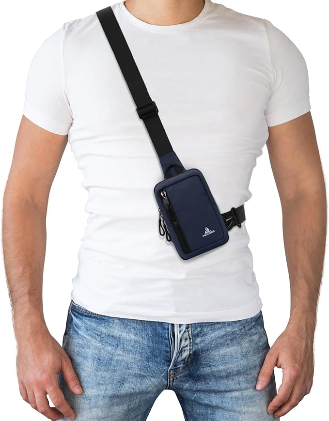 Peicees Small Crossbody Bag for Men Women Mini Sling Bag Travel Running Phone - Image 7
