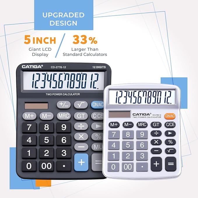 Premium Commercial 12-Digit Large Desktop Calculator - Image 2