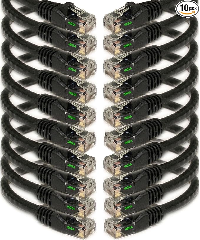 iMBAPrice 10' Cat5e Network Ethernet Patch Cable, 10 Pack by iMBAPrice