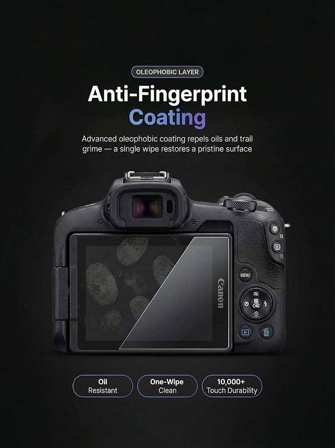 iDaPro Screen Protector for Canon EOS R50 / EOS R8 + Hand Lanyard Tempered - Image 8