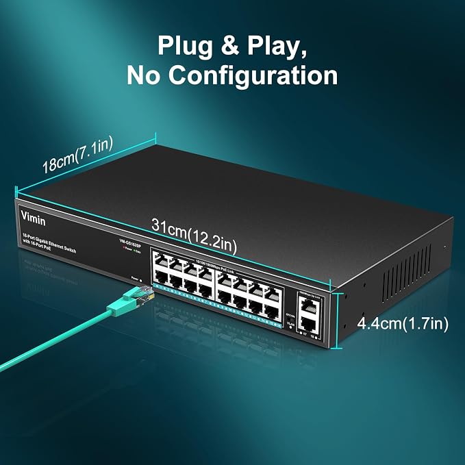 16 Port Gigabit PoE Switch - Image 7