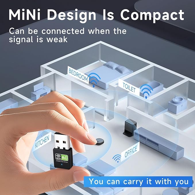 USB WiFi Adapter: 600Mbps Dual Band 2.4G 5.8G Support AP Mode IEEE 802.11g - Image 6