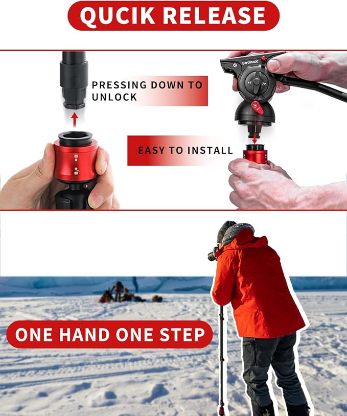 IFOOTAGE 71”Carbon Fiber Monopod - Image 3