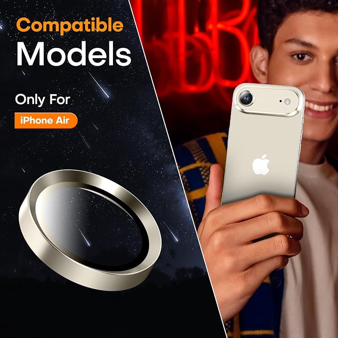 Camera Lens Protector for iPhone Air, Sapphire Glass Metal Individual Camera - Image 7